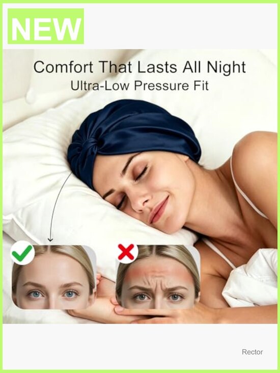 100% Mulberry Silk Bonnet for Sleeping - Hair Night Cap main image 4